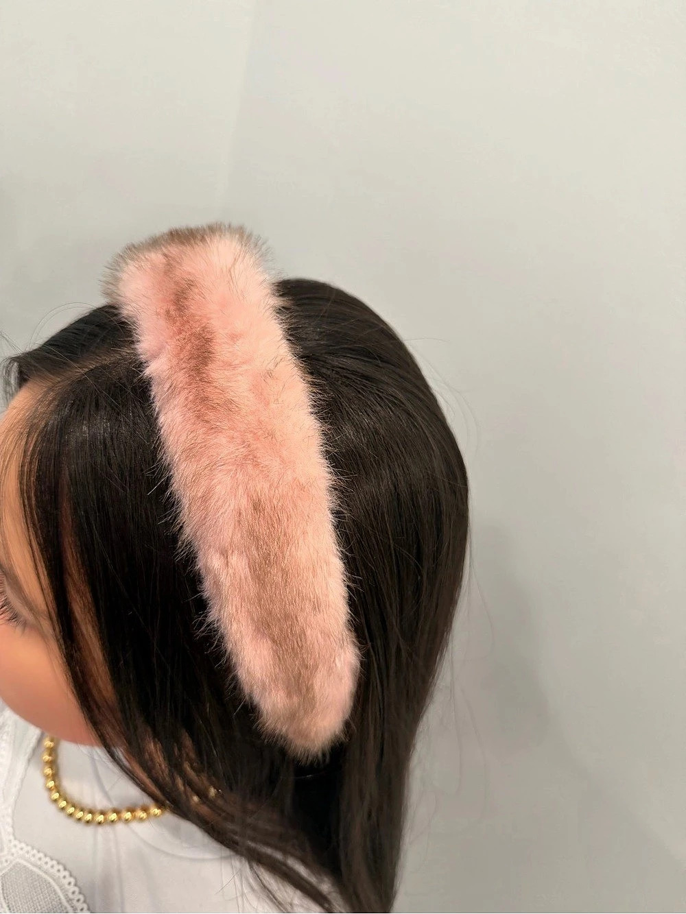 Pink fur Headband
